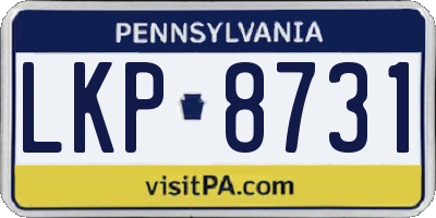 PA license plate LKP8731