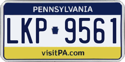 PA license plate LKP9561