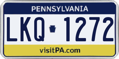 PA license plate LKQ1272