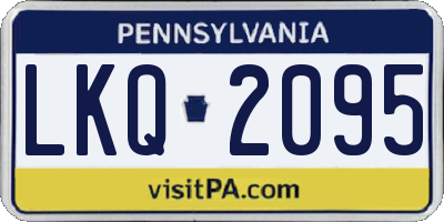 PA license plate LKQ2095
