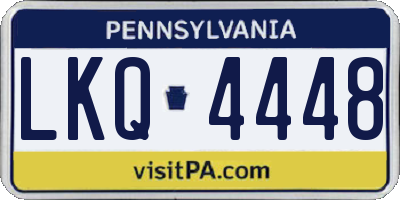 PA license plate LKQ4448