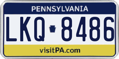 PA license plate LKQ8486