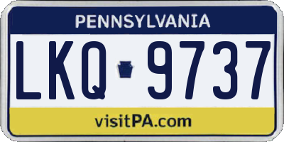 PA license plate LKQ9737