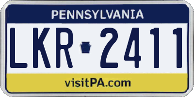 PA license plate LKR2411