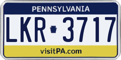PA license plate LKR3717