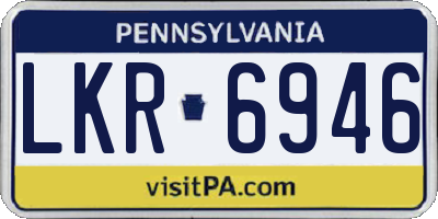 PA license plate LKR6946