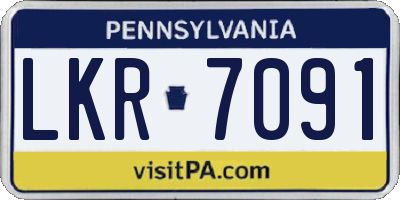 PA license plate LKR7091