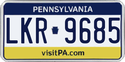 PA license plate LKR9685