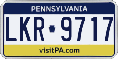 PA license plate LKR9717