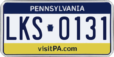 PA license plate LKS0131