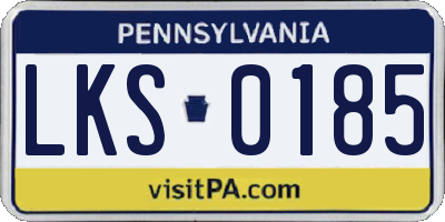 PA license plate LKS0185