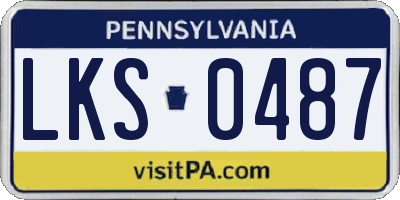 PA license plate LKS0487