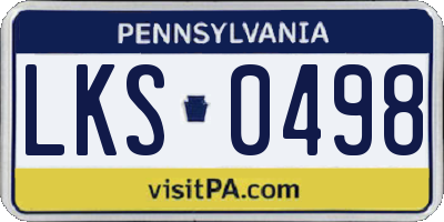 PA license plate LKS0498