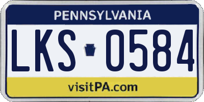 PA license plate LKS0584