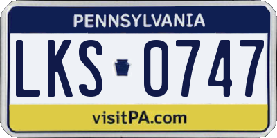 PA license plate LKS0747