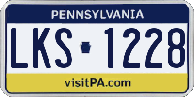 PA license plate LKS1228