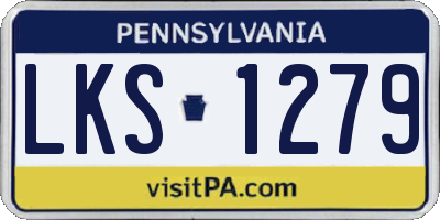 PA license plate LKS1279