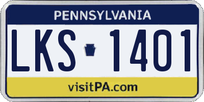 PA license plate LKS1401
