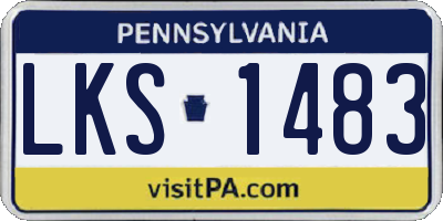 PA license plate LKS1483
