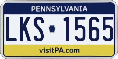 PA license plate LKS1565