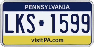 PA license plate LKS1599