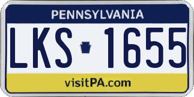 PA license plate LKS1655