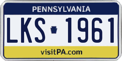 PA license plate LKS1961