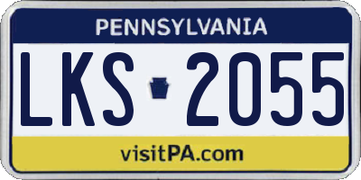 PA license plate LKS2055