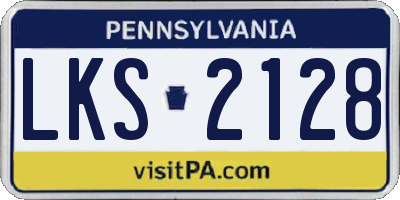 PA license plate LKS2128