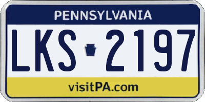PA license plate LKS2197
