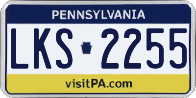 PA license plate LKS2255