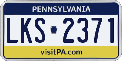 PA license plate LKS2371