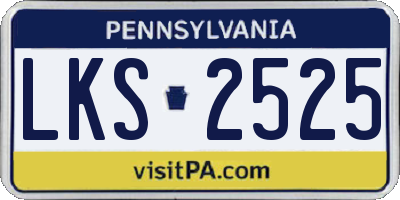 PA license plate LKS2525