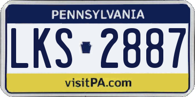 PA license plate LKS2887