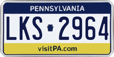 PA license plate LKS2964