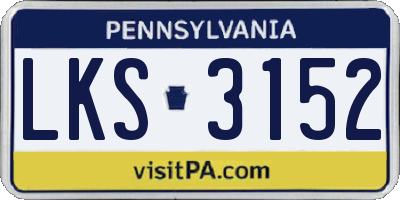 PA license plate LKS3152