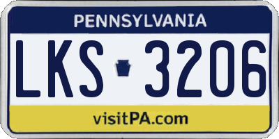 PA license plate LKS3206