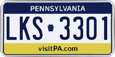 PA license plate LKS3301