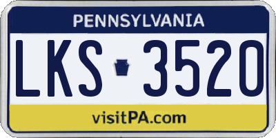 PA license plate LKS3520