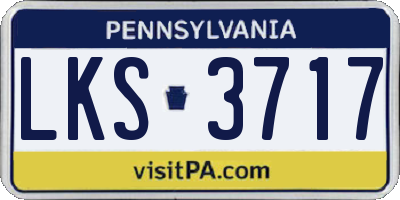 PA license plate LKS3717