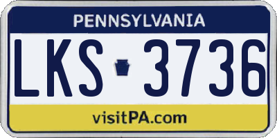 PA license plate LKS3736