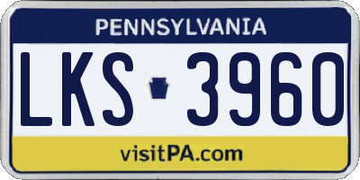 PA license plate LKS3960