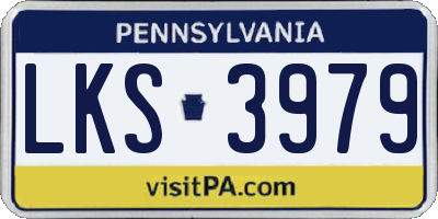 PA license plate LKS3979