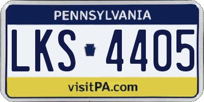 PA license plate LKS4405