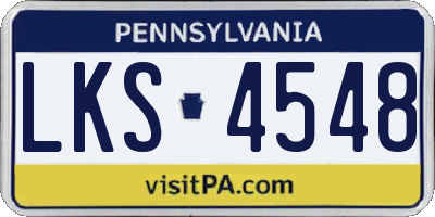 PA license plate LKS4548