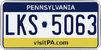 PA license plate LKS5063