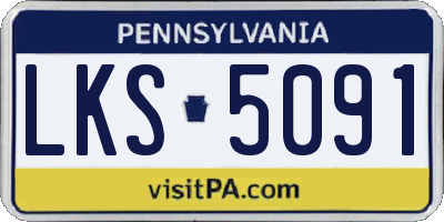 PA license plate LKS5091