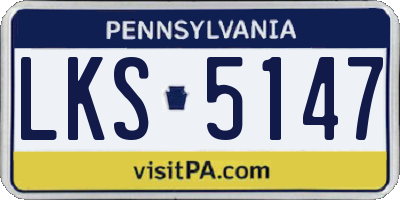 PA license plate LKS5147