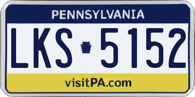 PA license plate LKS5152