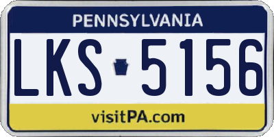 PA license plate LKS5156